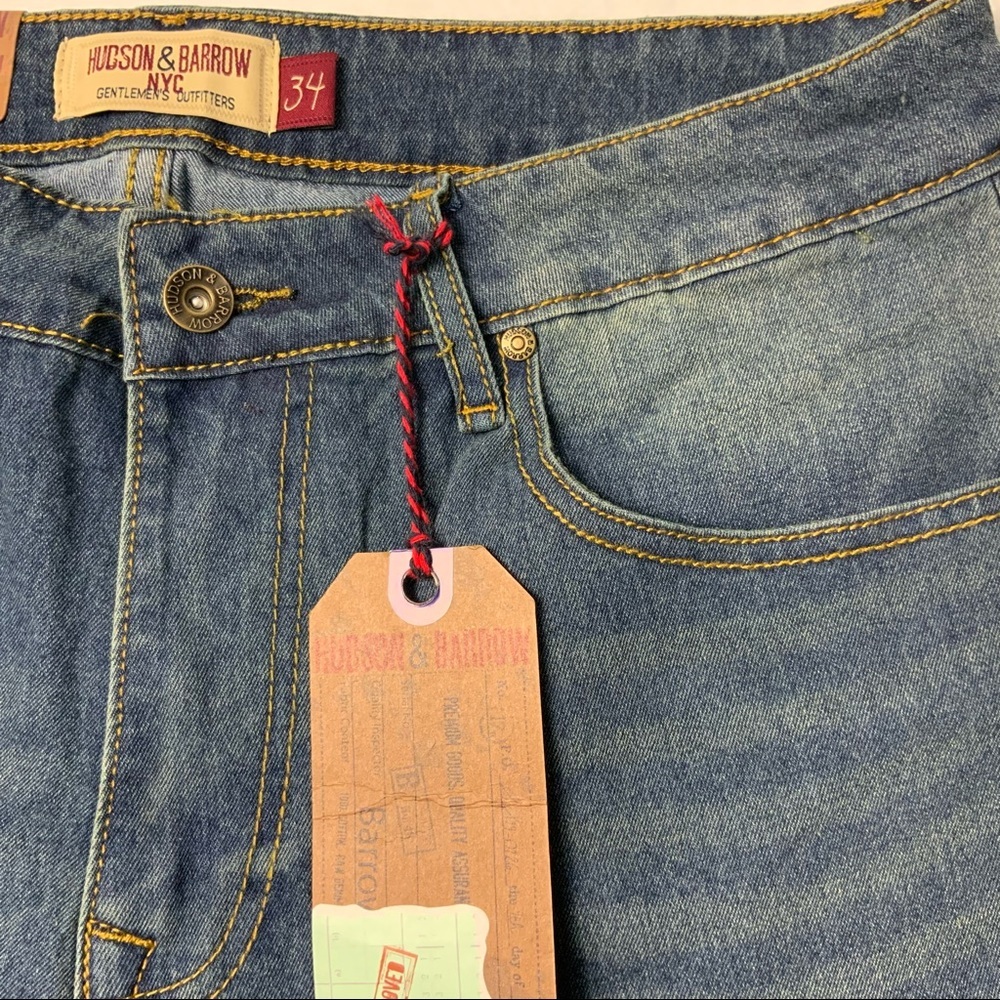 HUDSON & BARROW Mens Jeans Short stretch - Picture 4 of 10